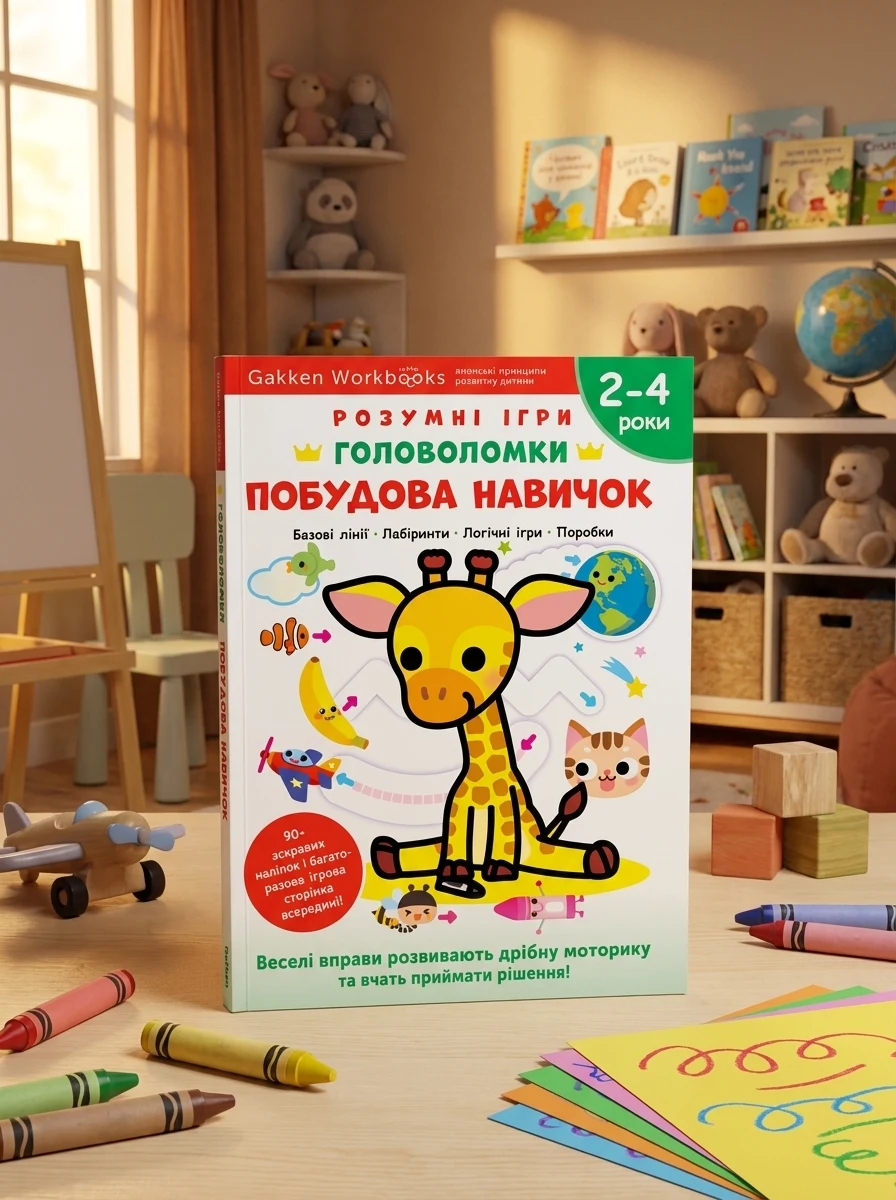Gakken. Розумні ігри. Побудова навичок. Головоломки. 2-4 роки — Книги з наліпками