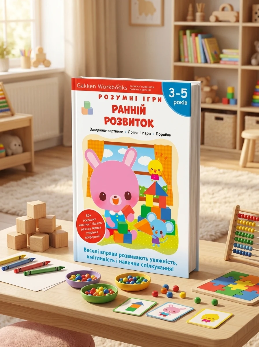 Gakken. Розумні ігри. Ранній розвиток. 3-5 років — Книги з наліпками