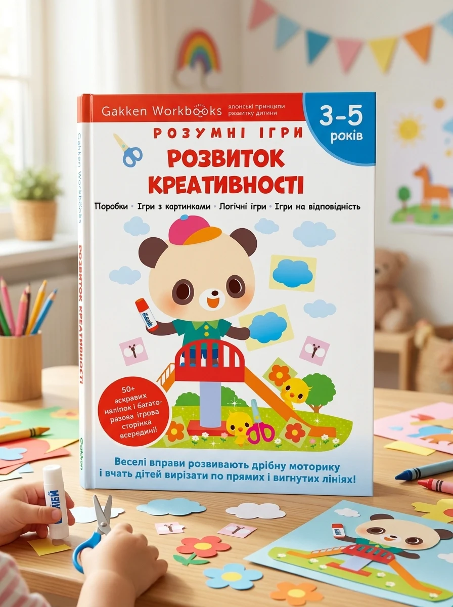 Gakken. Розумні ігри. Розвиток креативності. 3-5 років — Книги з наліпками