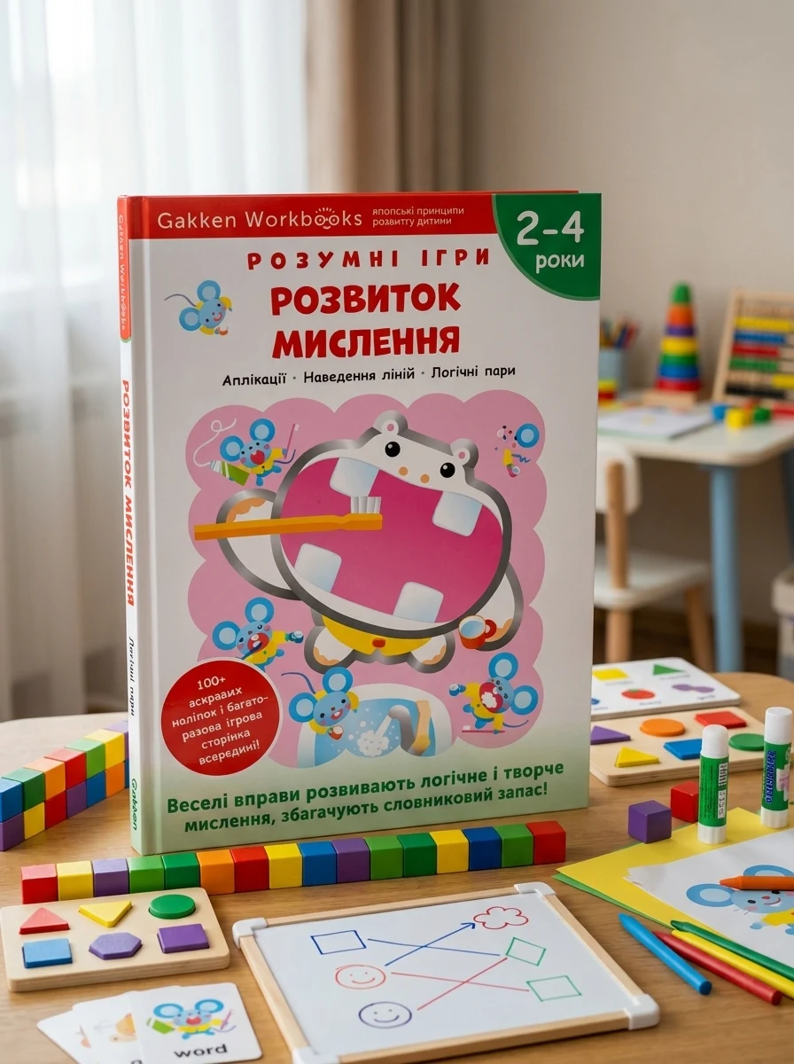 Gakken. Розумні ігри. Розвиток мислення. 2-4 роки — Книги з наліпками