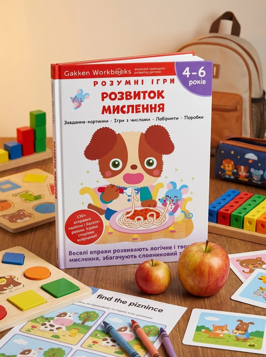 Gakken. Розумні ігри. Розвиток мислення. 4-6 років — Книги з наліпками