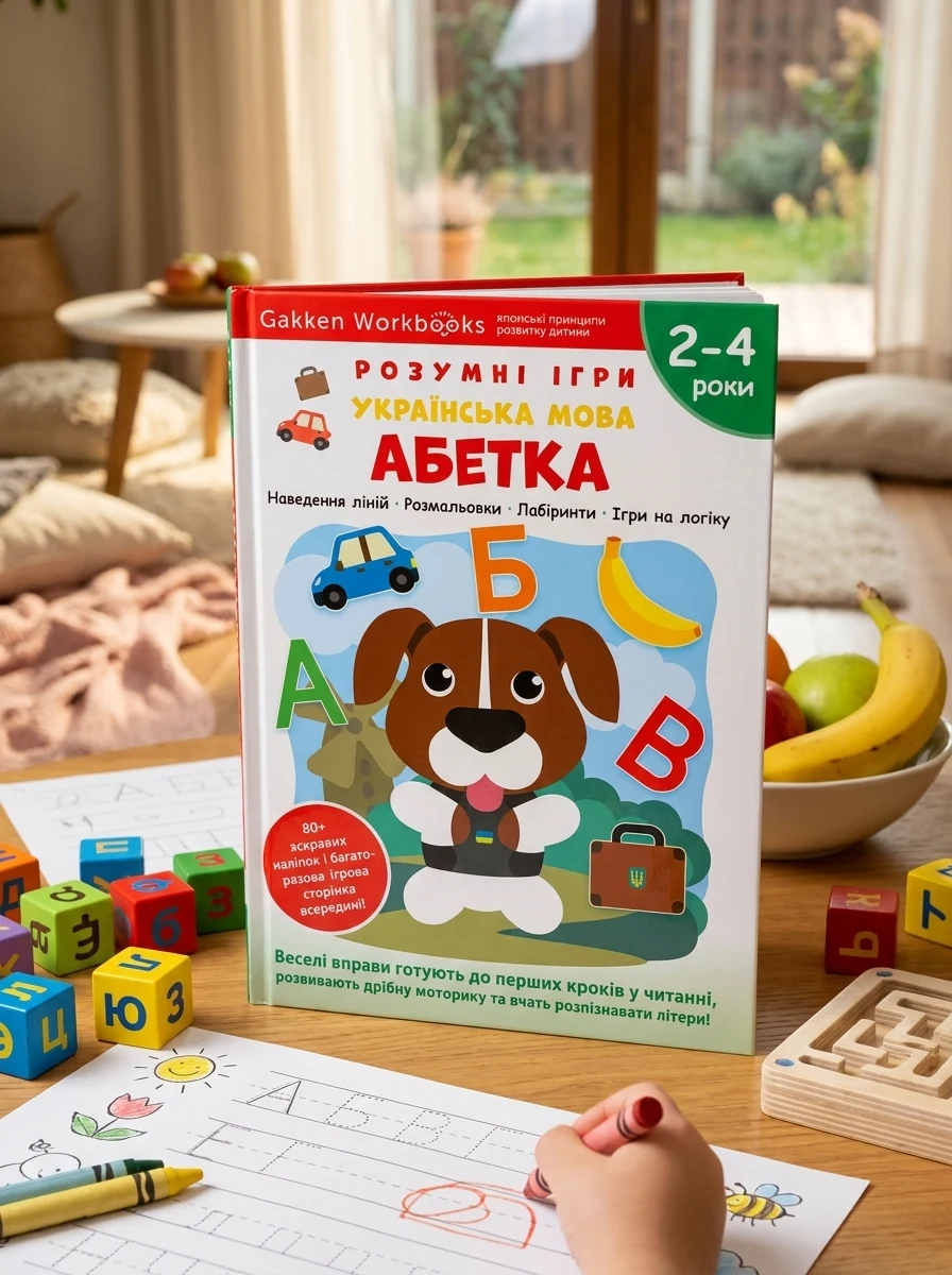 Gakken. Розумні ігри. Українська мова. Абетка. 2-4 роки — Книги-іграшки