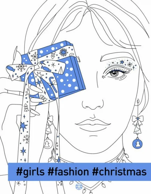#girls #fashion #christmas — Розмальовки для дітей