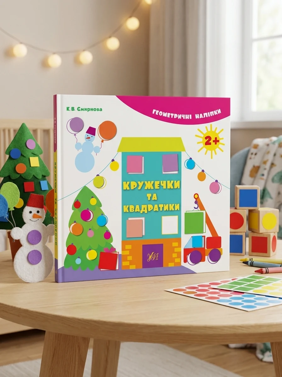 Геометричні наліпки. Кружечки та квадратики — Книги з наліпками