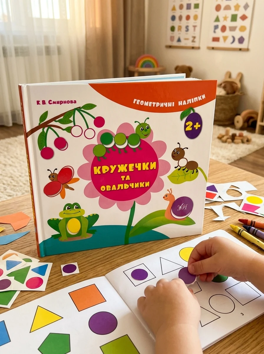 Геометричні наліпки. Кружечки та овальчики — Книги з наліпками