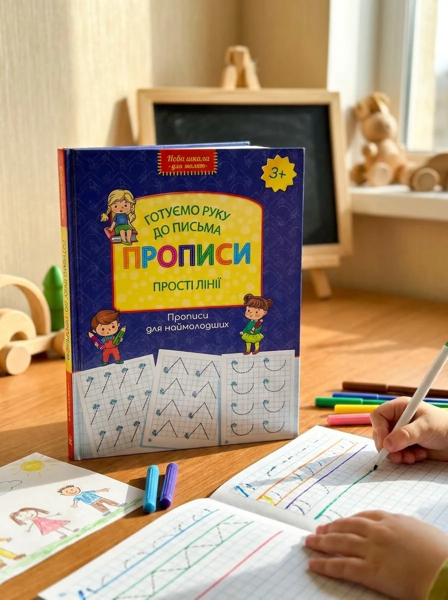 Готуємо руку до письма. Прописи. Прості лінії — Розвивальні книги