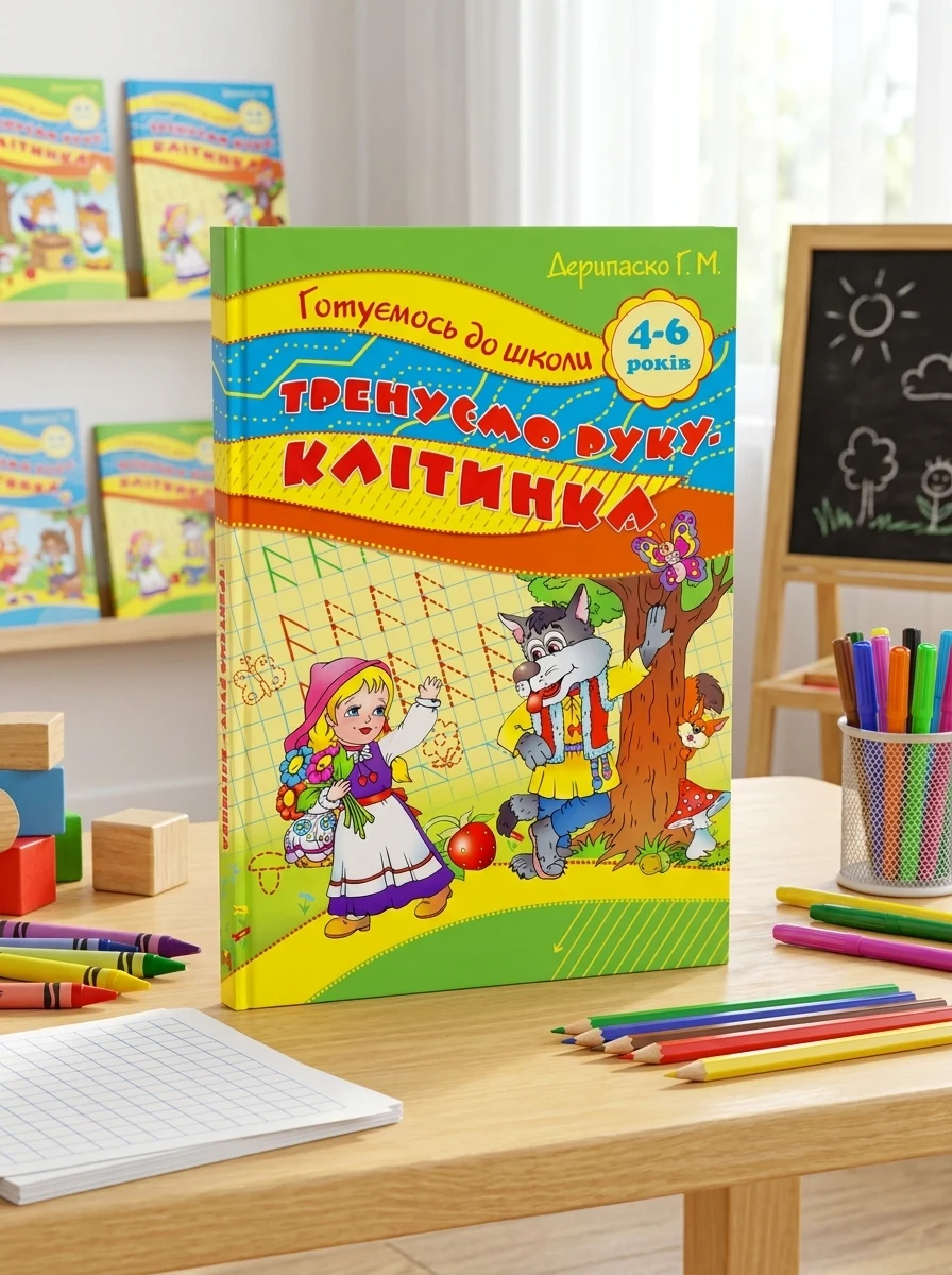 Готуємось до школи. Тренуємо руку-клітинка. Для дівчаток та хлоп'яток. 5-6 років — Розвивальні книги