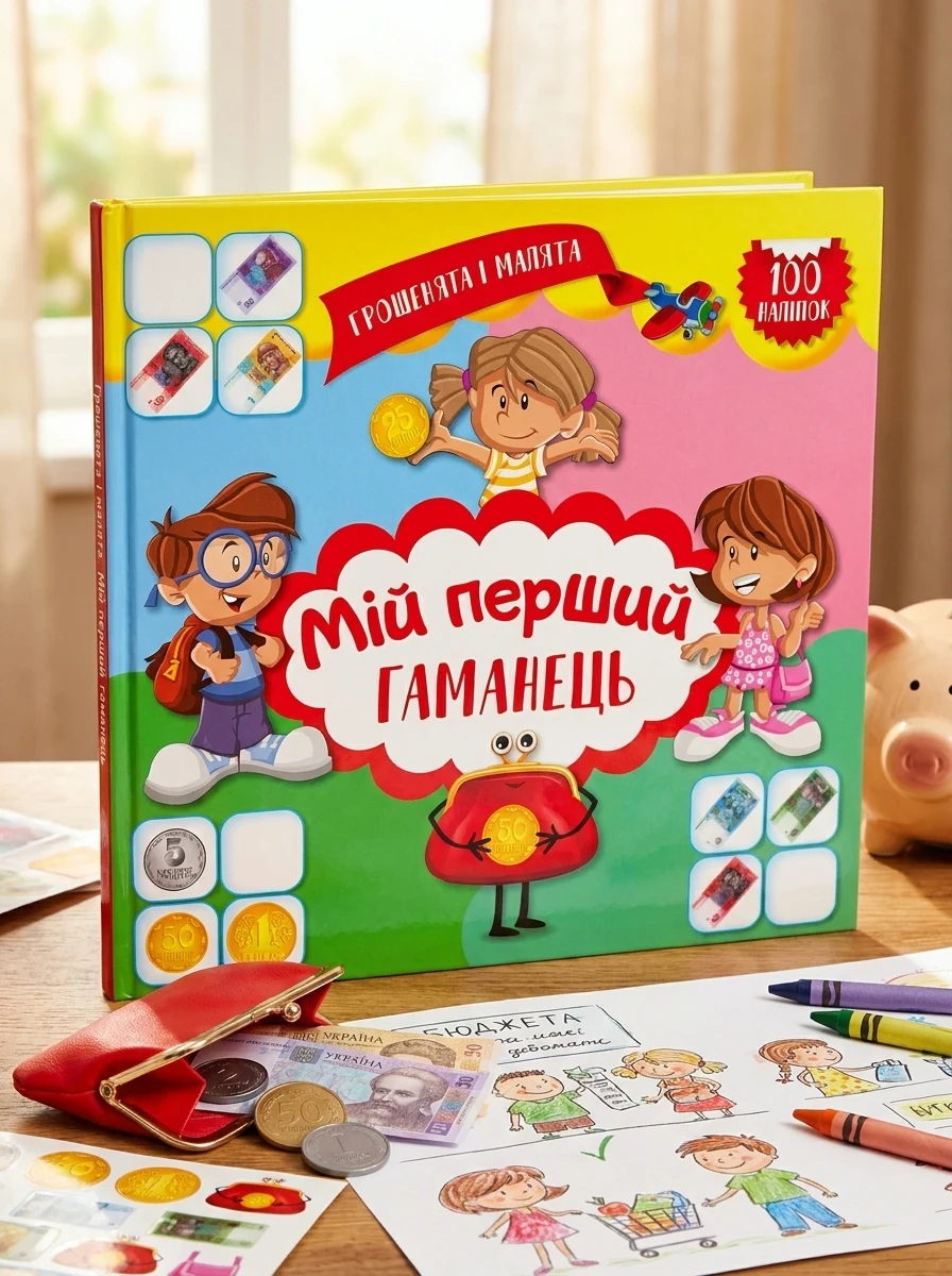 Грошенята і малята. Мій перший гаманець. 100 наліпок — фото 2