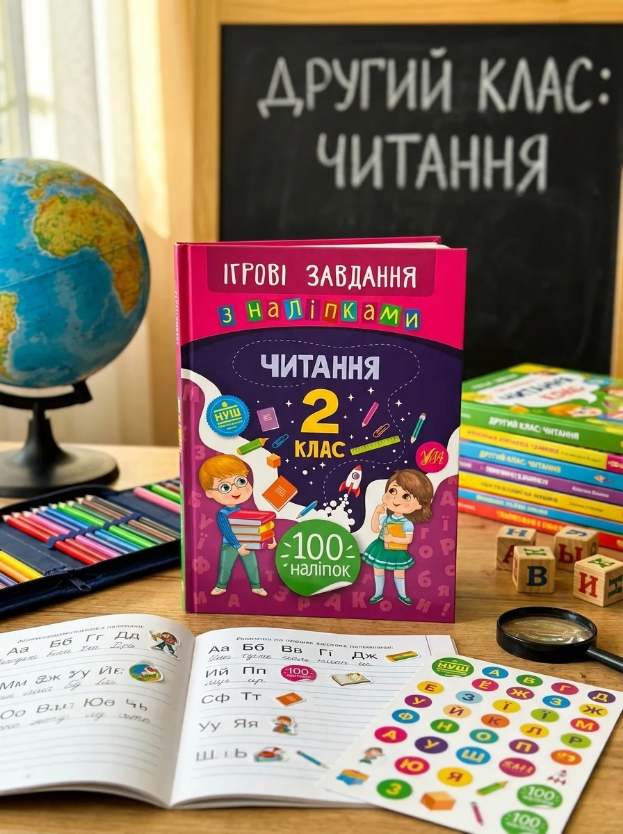 Ігрові завдання з наліпками. Читання. 2 клас | купити книгу онлайн