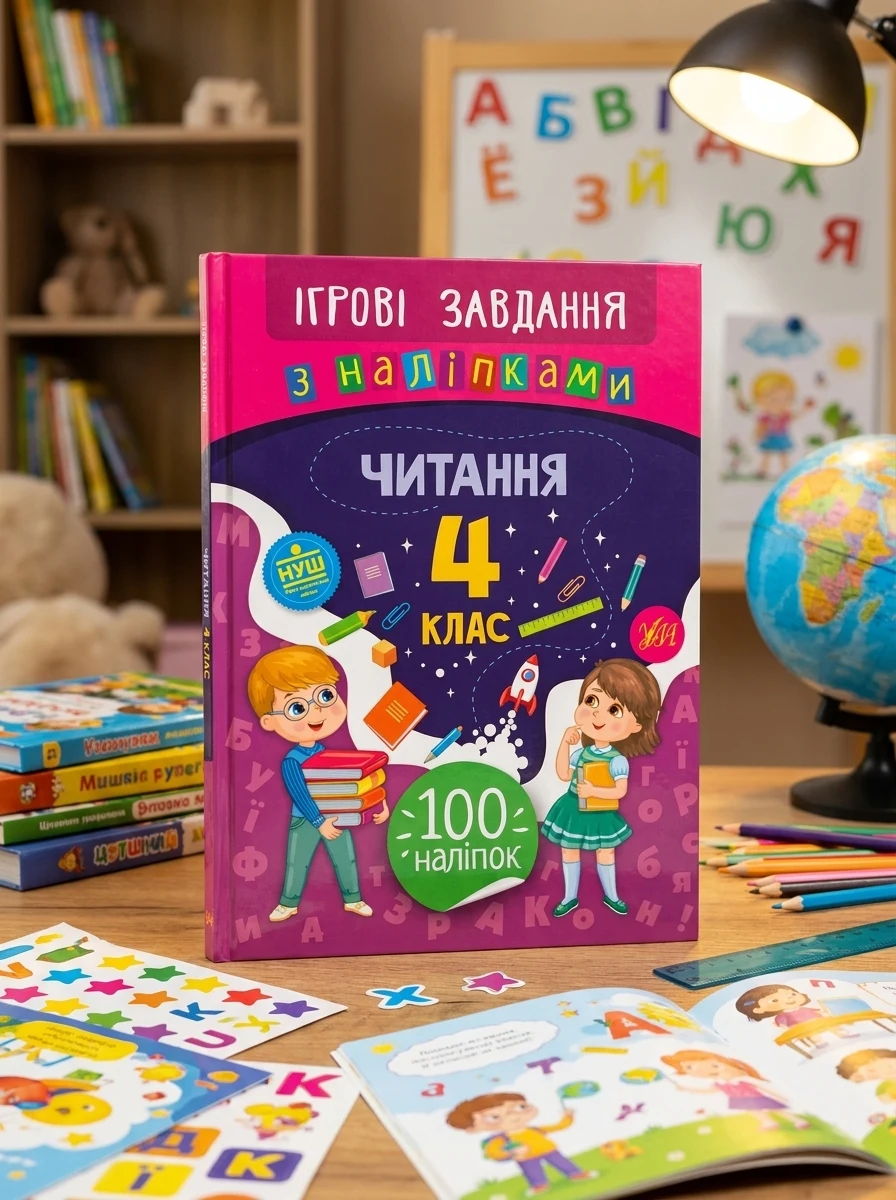 Ігрові завдання з наліпками. Читання. 4 клас | купити книгу онлайн