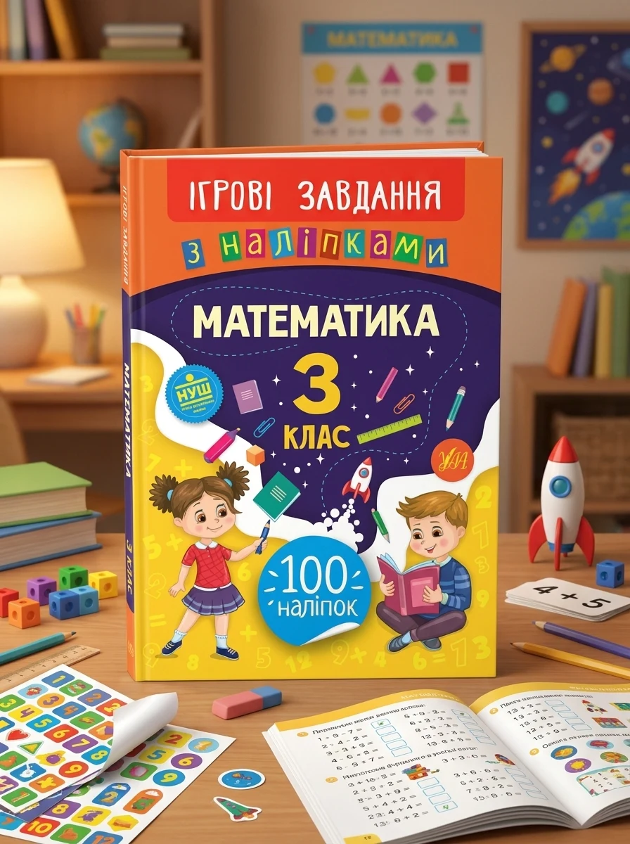 Ігрові завдання з наліпками. Математика. 3 клас | купити книгу онлайн