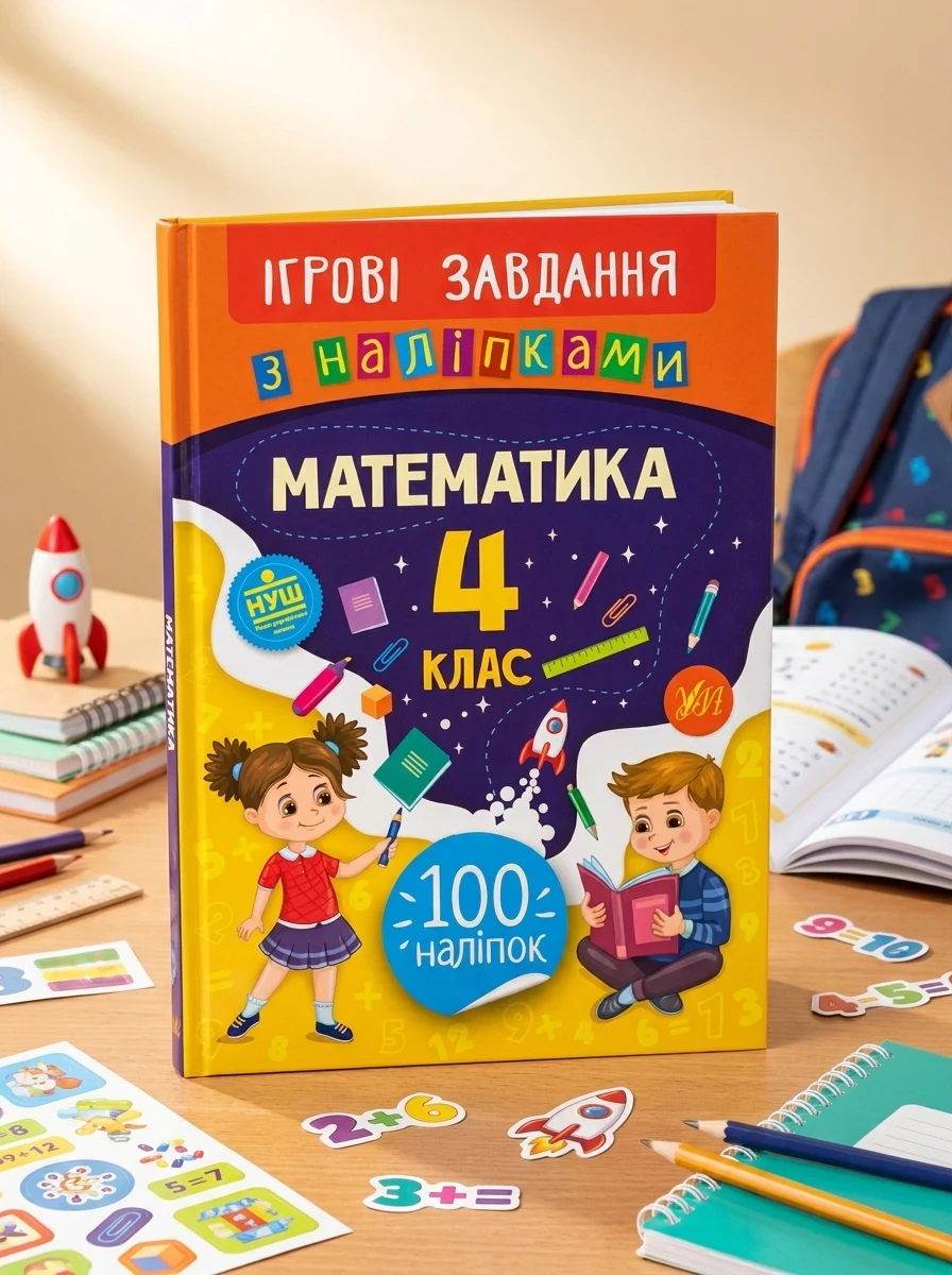 Ігрові завдання з наліпками. Математика. 4 клас | купити книгу онлайн