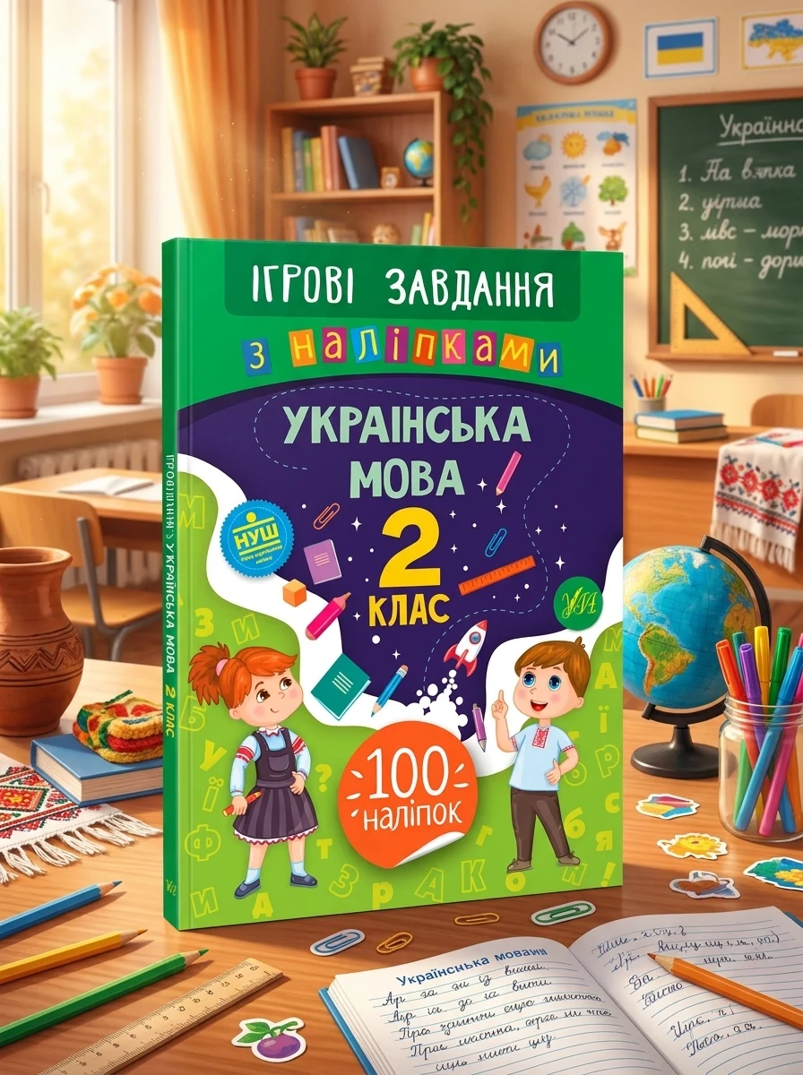 Ігрові завдання з наліпками. Українська мова. 2 клас | купити книгу онлайн
