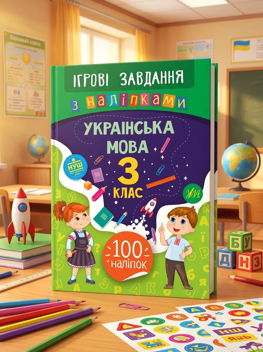 Ігрові завдання з наліпками. Українська мова. 3 клас — фото 2