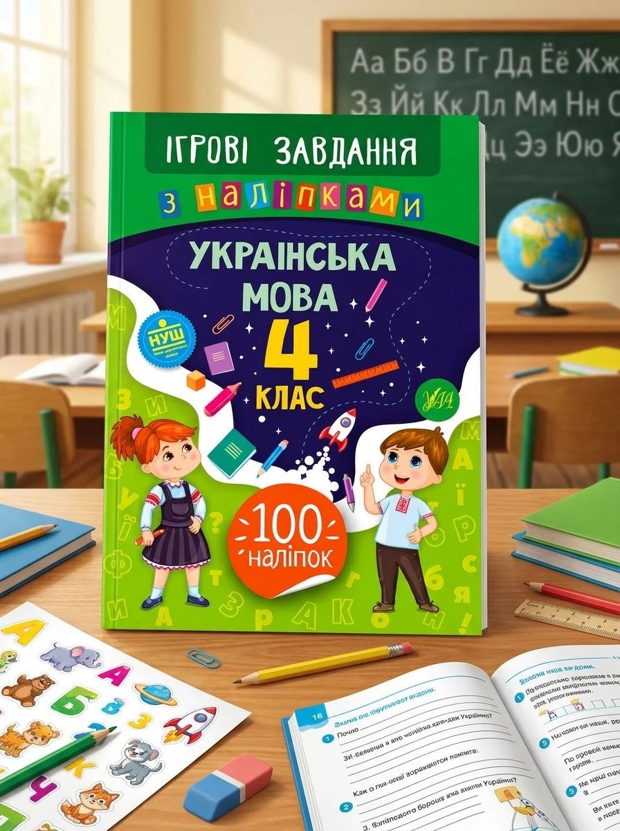 Ігрові завдання з наліпками. Українська мова. 4 клас — Книги для школи