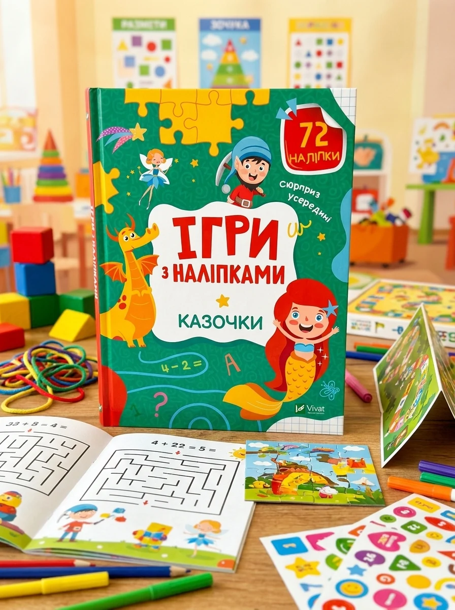 Ігри з наліпками. Казочки | купити книгу онлайн
