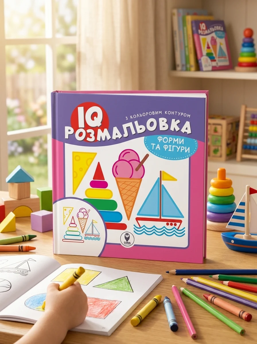 IQ розмальовка. Форми та фігури — Розмальовки для дітей