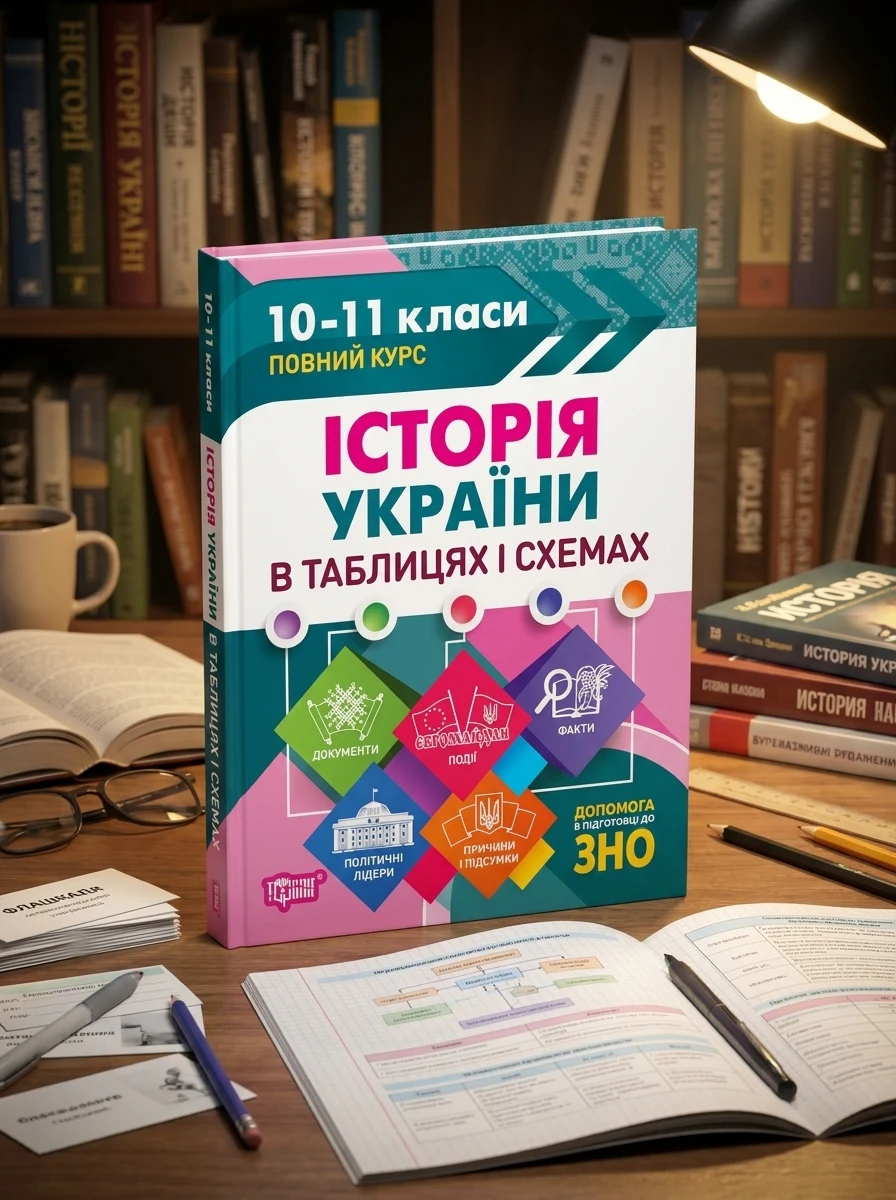Історія України в таблицях і схемах. 10-11 класи. Допомога в підготовці до ЗНО — Книги для школи
