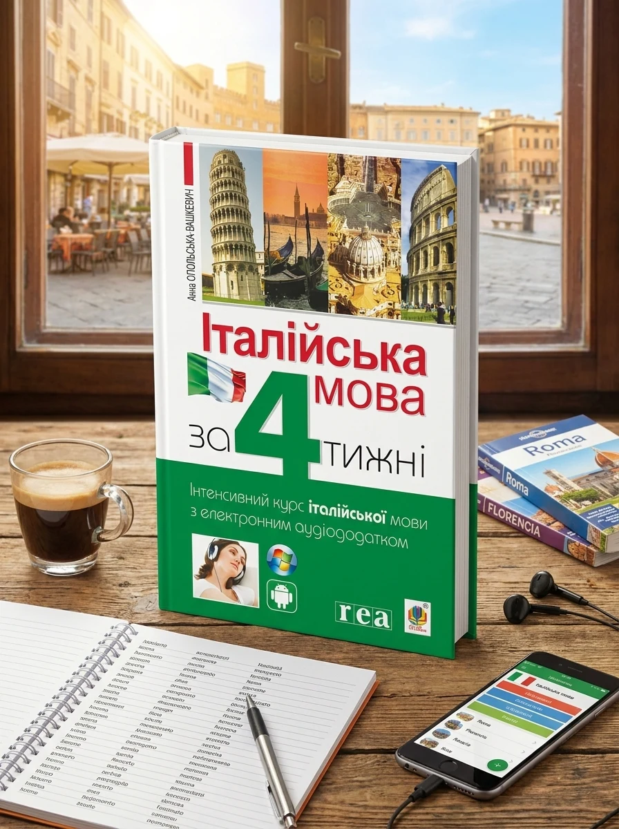 Італійська мова за 4 тижні. Рівень1. Інтенсивний курс італійської мови з електронним аудіододатком | купити книгу онлайн
