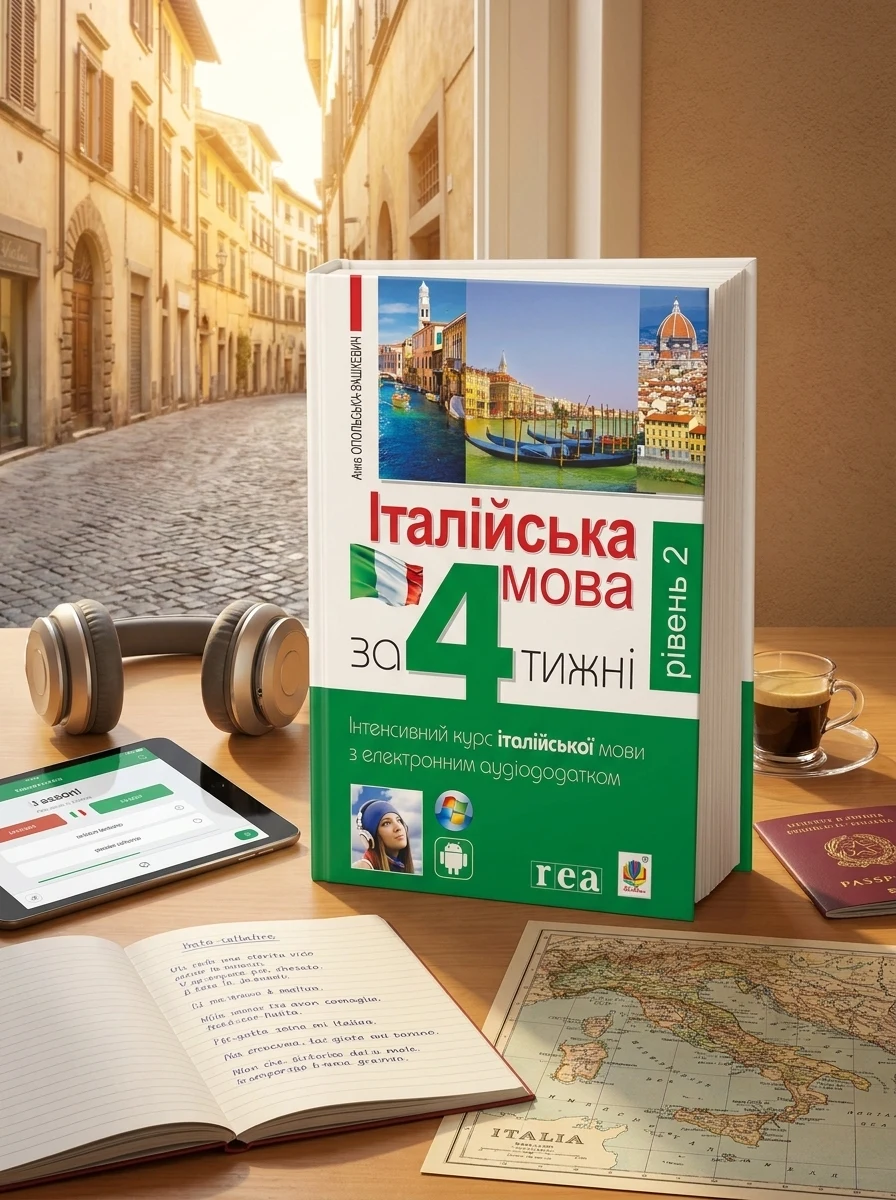 Італійська мова за 4 тижні. Рівень2. Інтенсивний курс італійської мови з електронним аудіододатком | купити книгу онлайн