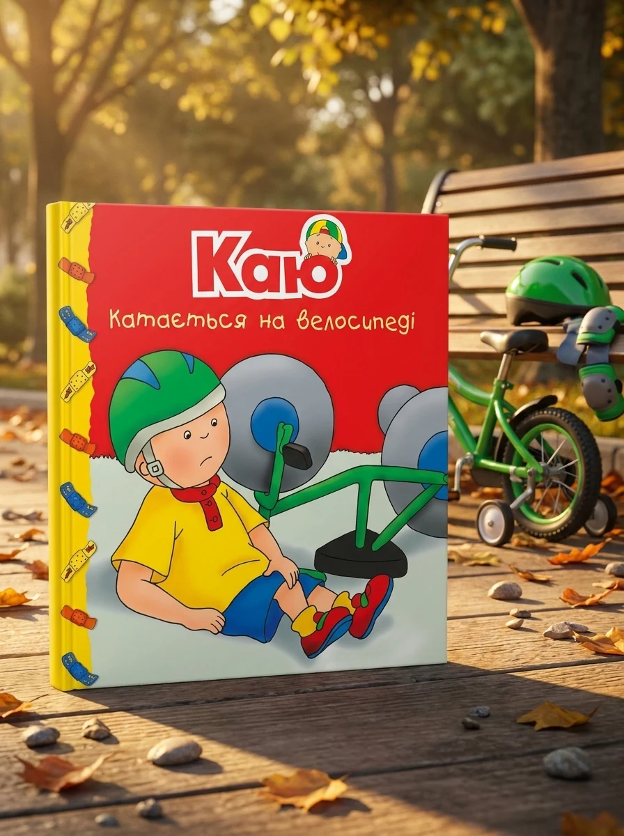 Каю катається на велосипеді