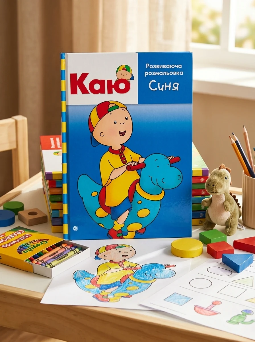 Каю. Розвиваюча розмальовка. Синя