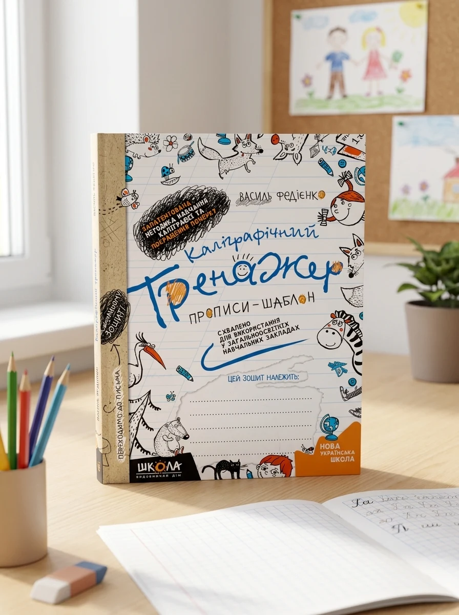 Каліграфічний тренажер. Синя графічна сітка — Розвивальні книги