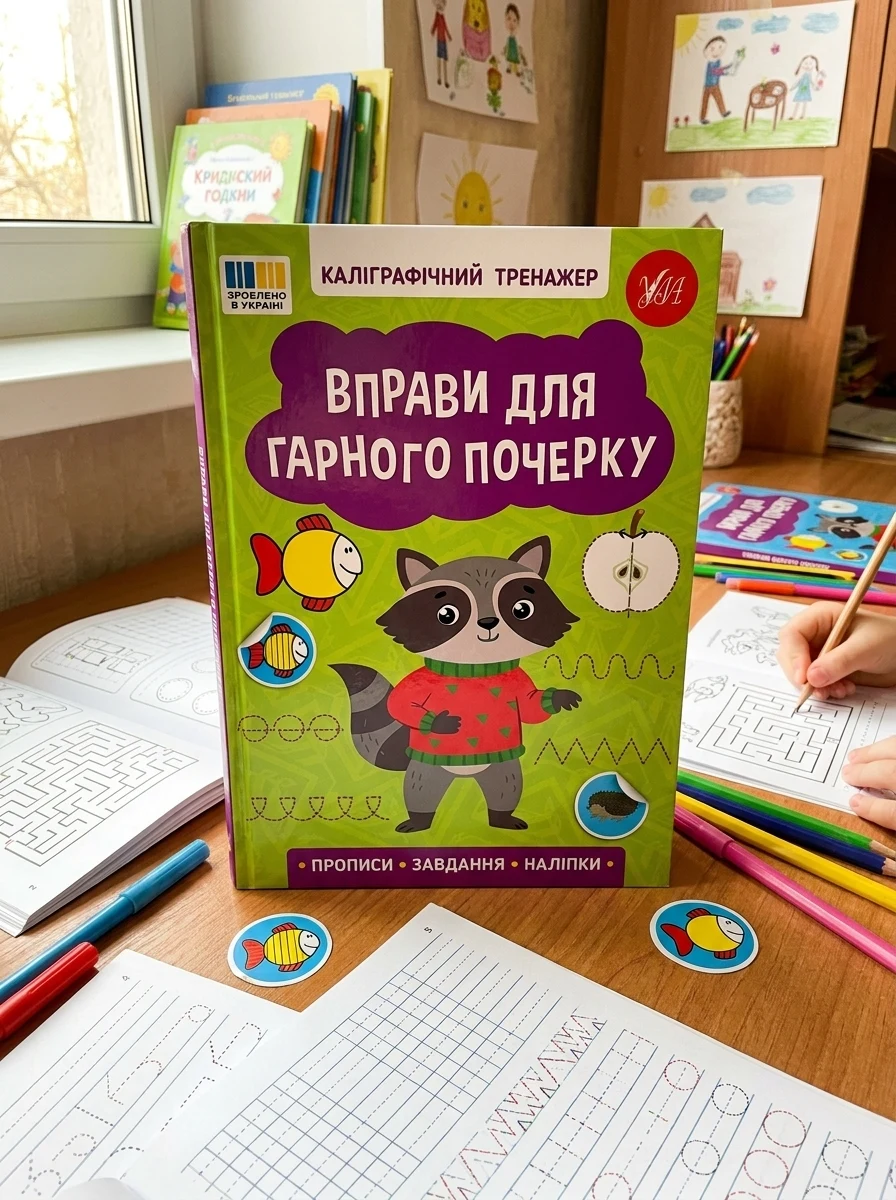 Каліграфічний тренажер. Вправи для гарного почерку — Розвивальні книги