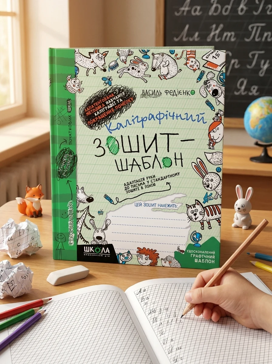 Каліграфічний зошит-шаблон. Адаптація руки до письма — фото 2