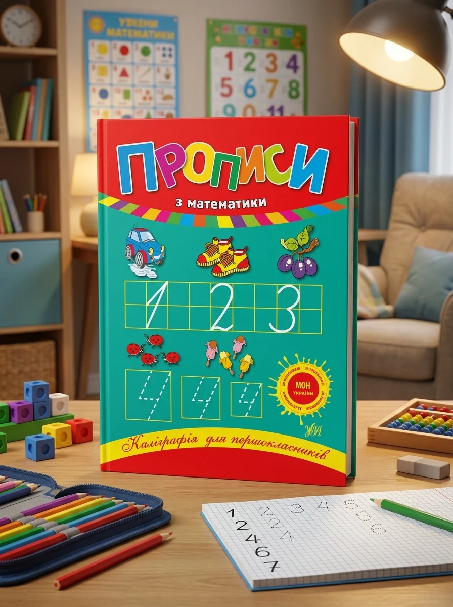 Каліграфія для першокласників. Прописи з математики — Книги для школи