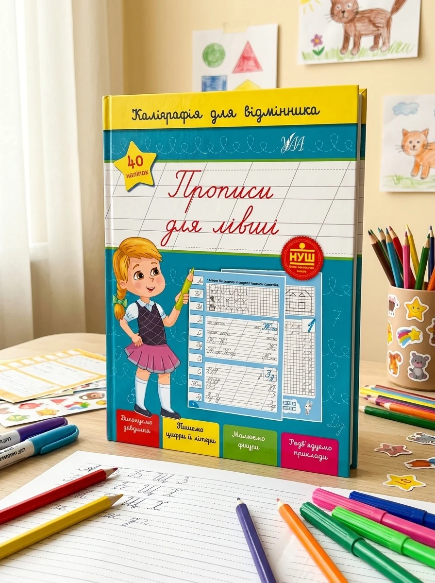 Каліграфія для відмінника. Прописи для лівші — Розвивальні книги