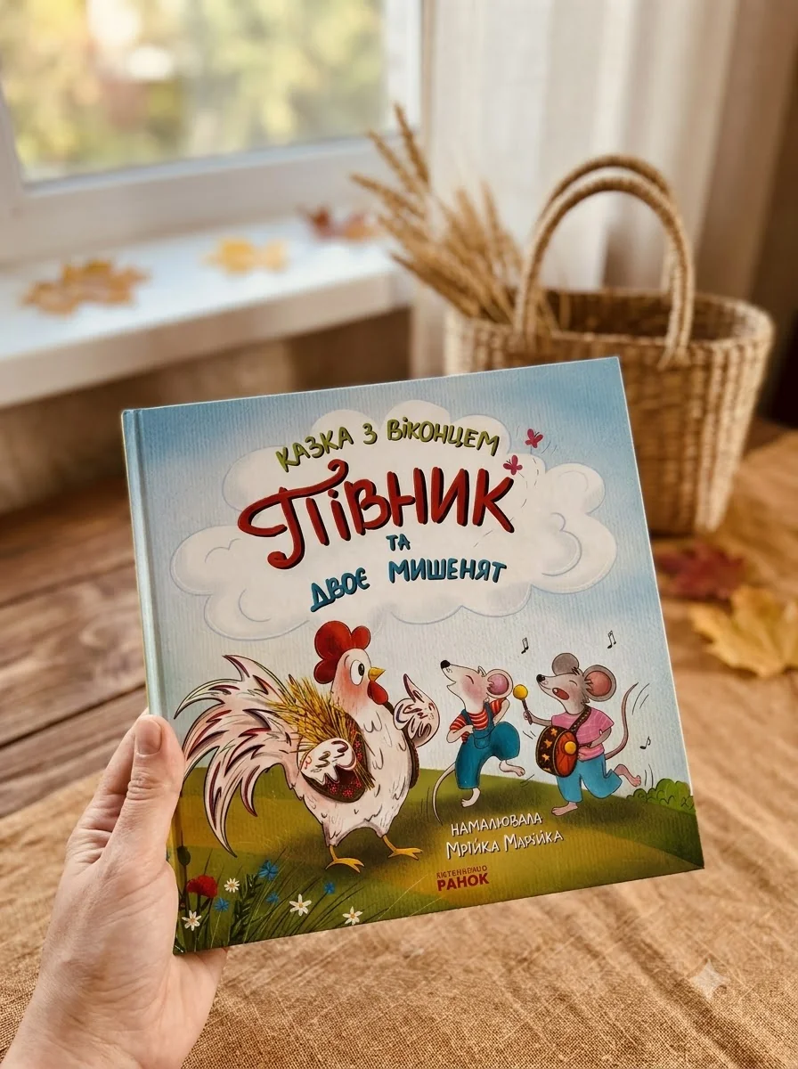 Казка з віконцем. Півник та двоє мишенят — фото 2