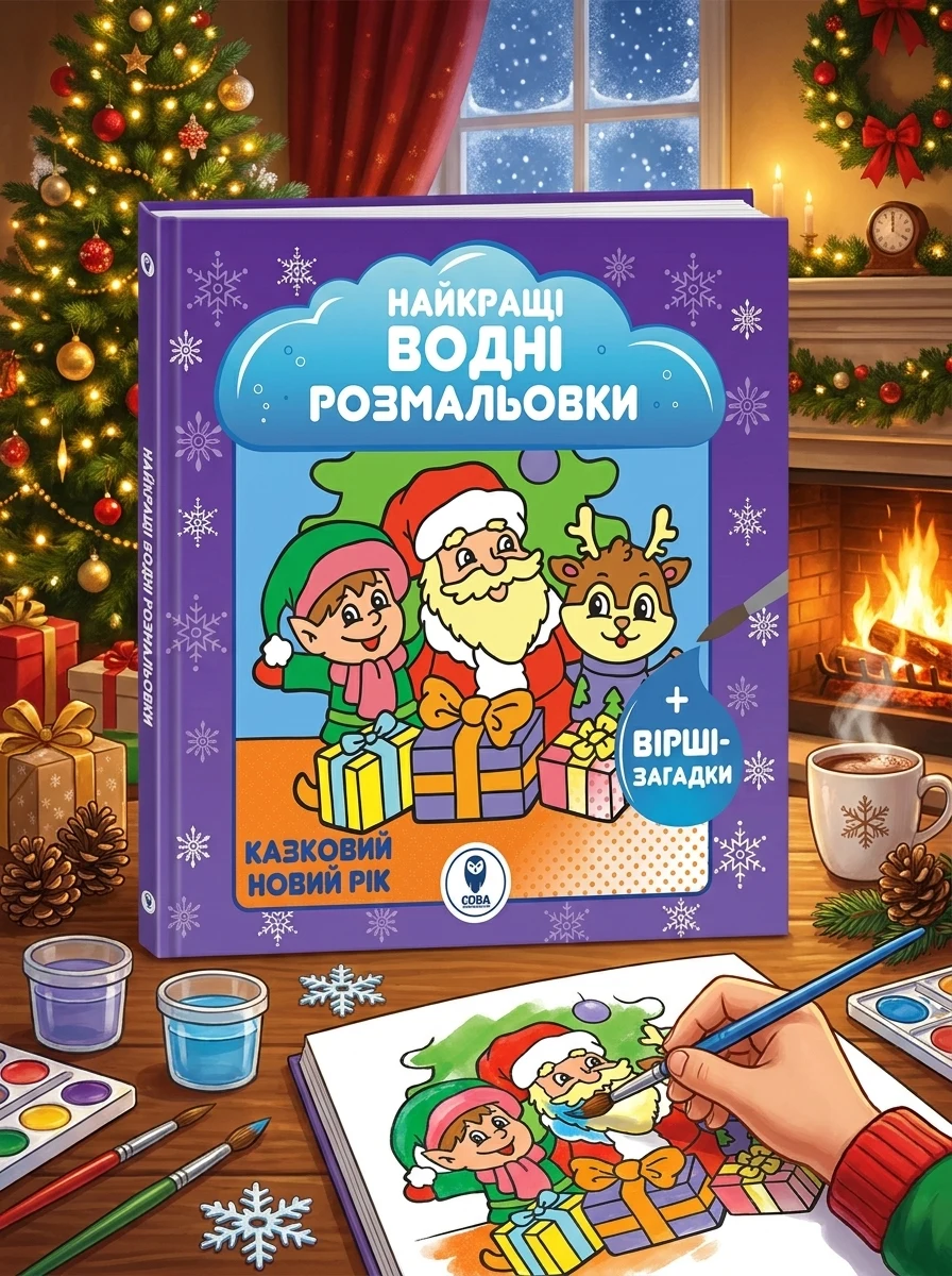 Казковий Новий рік. Найкращі водні розмальовки | купити книгу онлайн