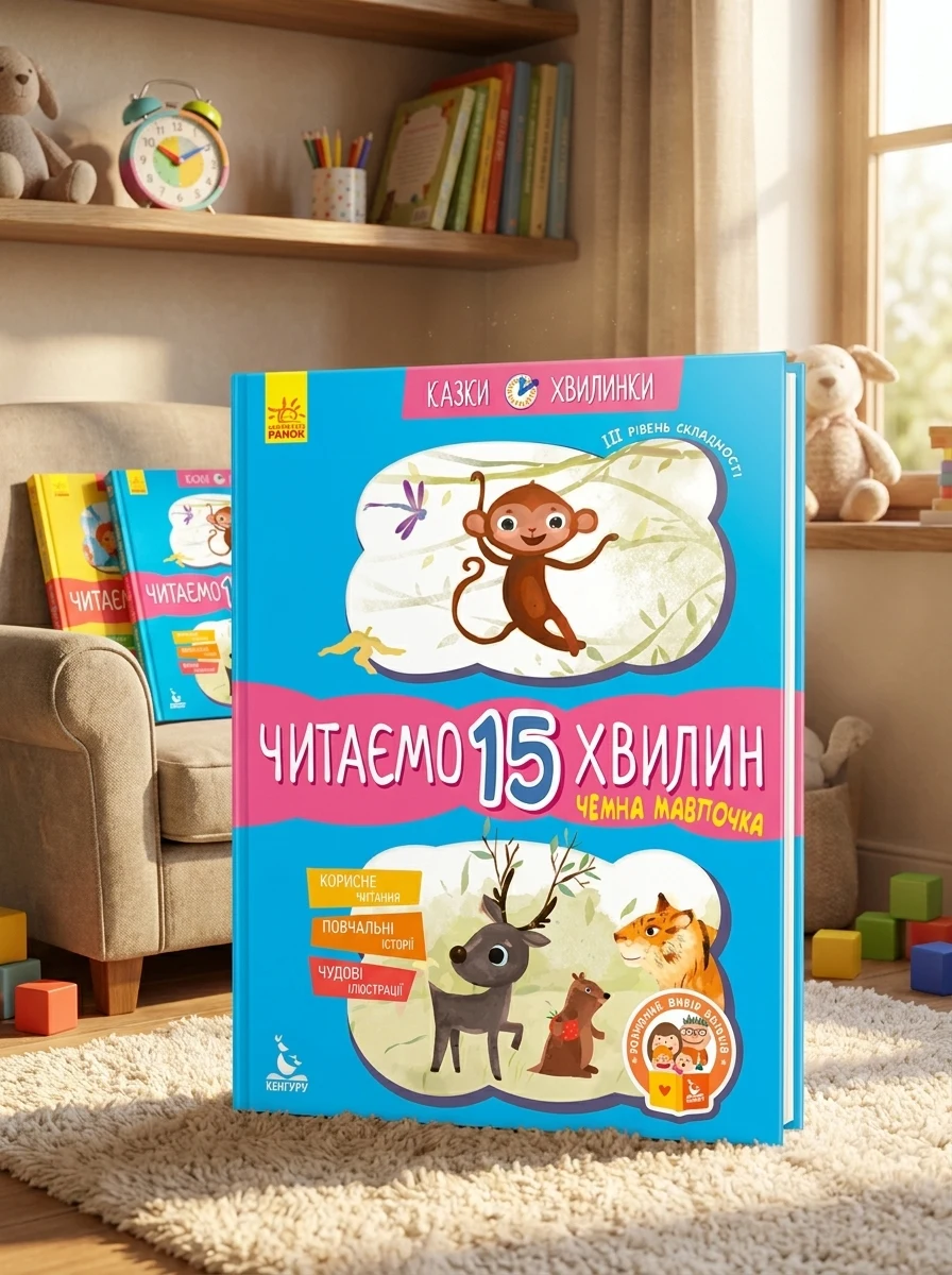 Казки-хвилинки. Чемна мавпочка. Читаємо 15 хвилин. 3 рівень складності — Казки