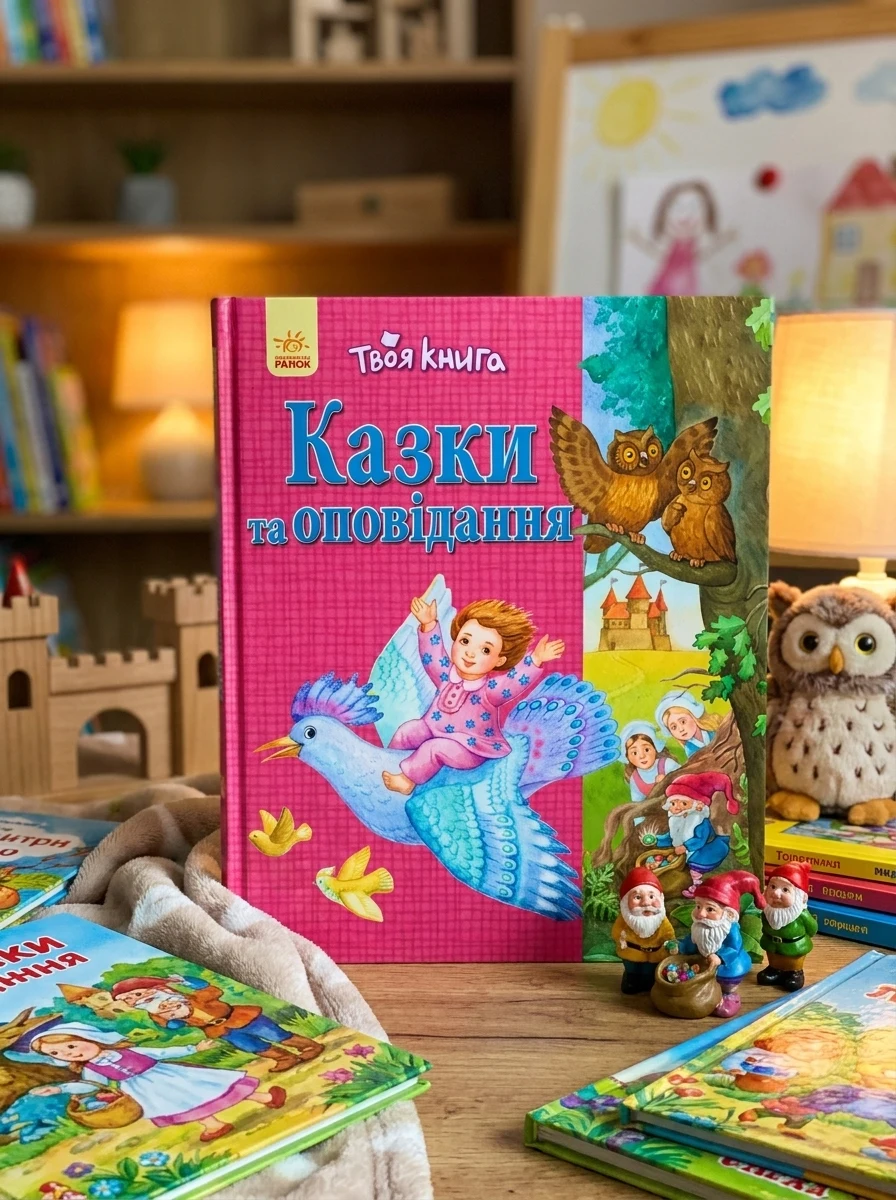 Казки та оповідання — рожева обкладинка — Казки