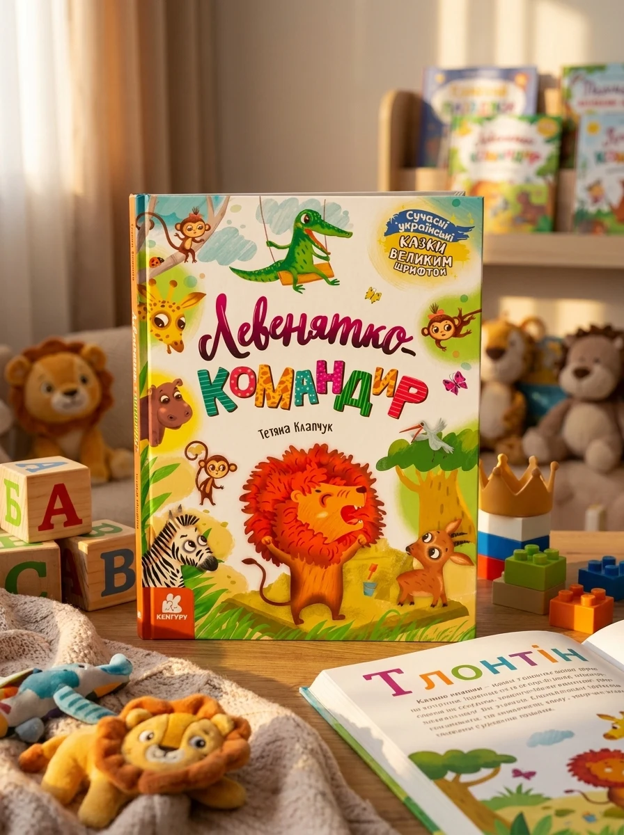 Казки великим шрифтом. Левенятко-командир — Казки