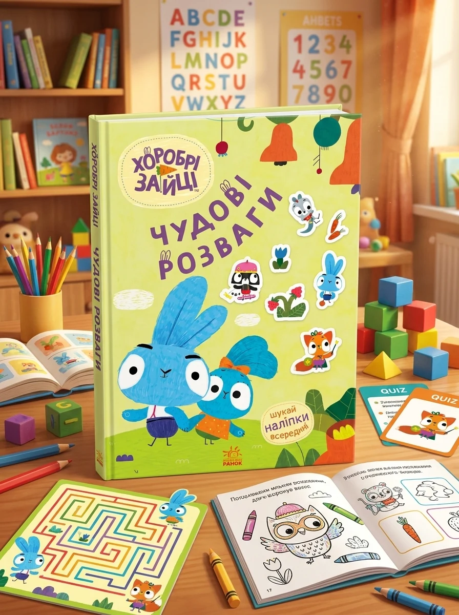 Хоробрі Зайці. Чудові розваги. Пізнавальний світ Зайцедрузів — Розвивальні книги