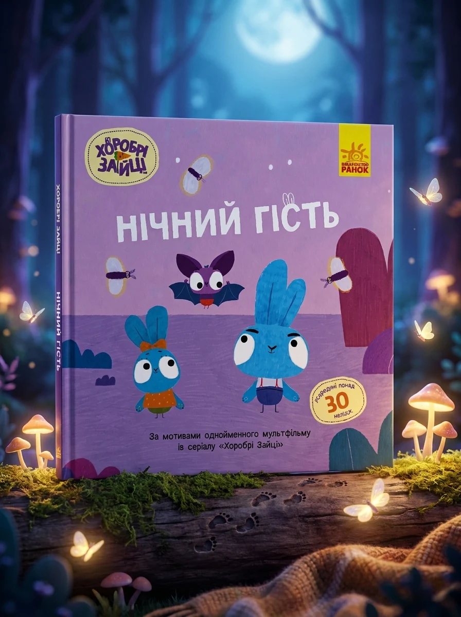 Хоробрі Зайці. Історії з наліпками. Нічний гість — Книги з наліпками