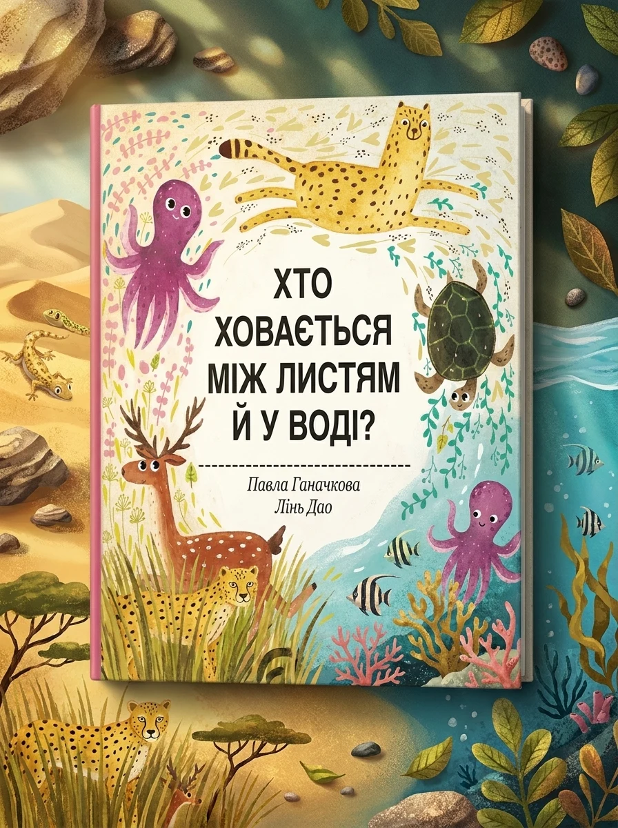 Хто ховається між листям й у воді? — Розвивальні книги