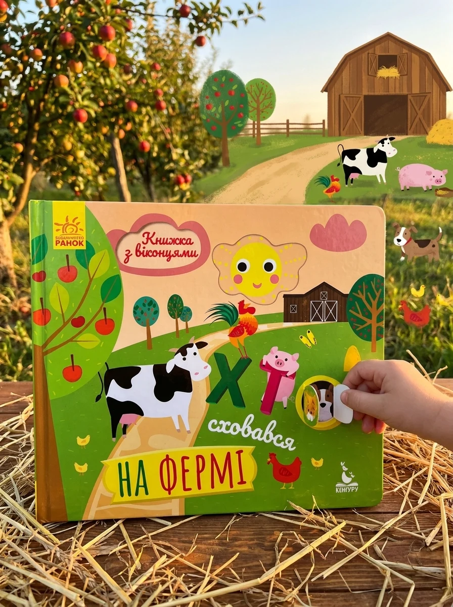 Хто сховався на фермі. Книжка з віконцями — фото 2