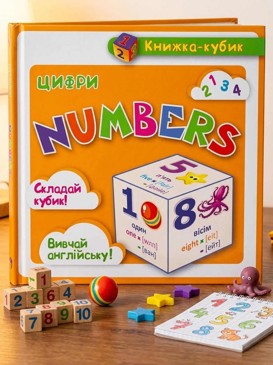 Книжка-кубик. Numbers. Цифри — фото 2