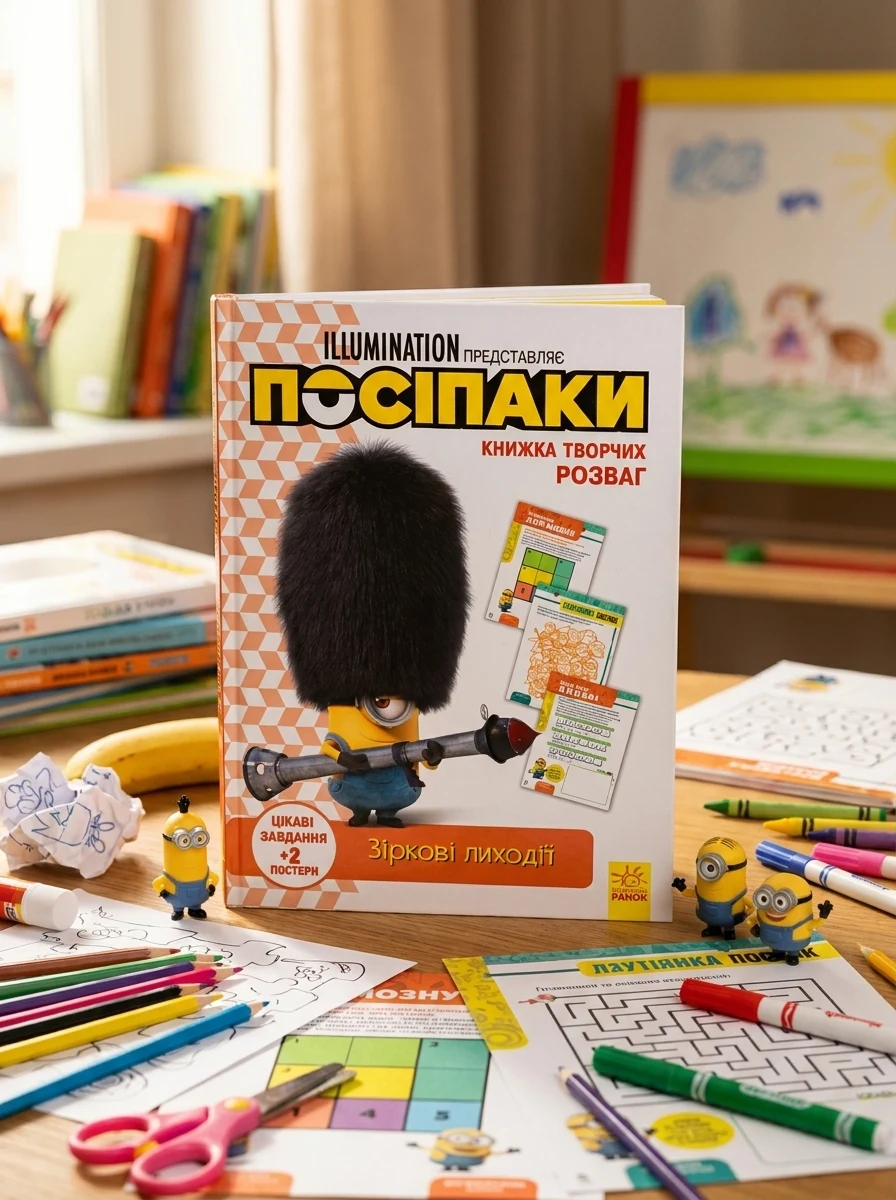 Книжка творчих розваг. Посіпаки. Зіркові лиходії — Розвивальні книги