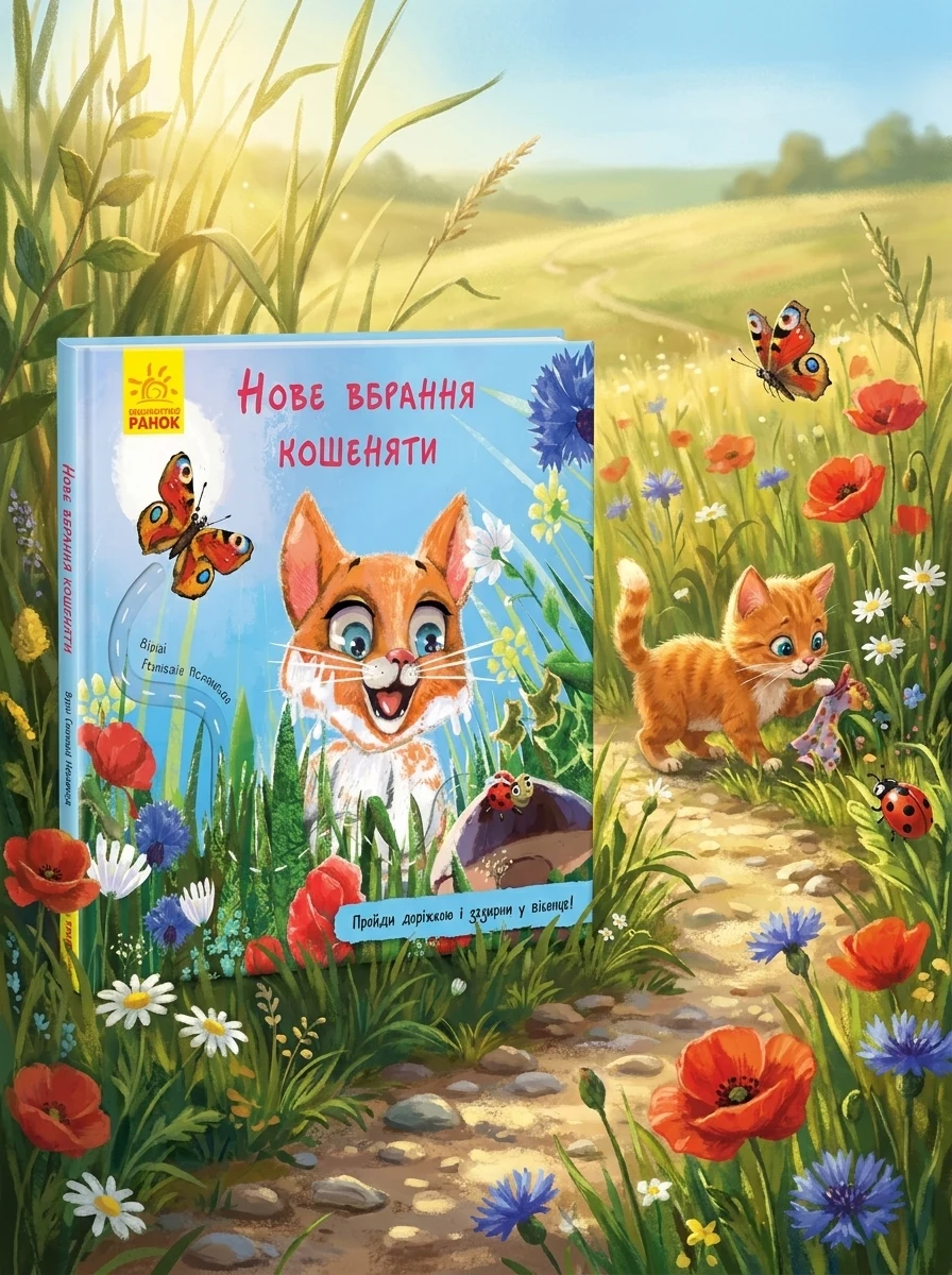 Книжка з доріжкою. Нове вбрання кошеняти — Книги для малят