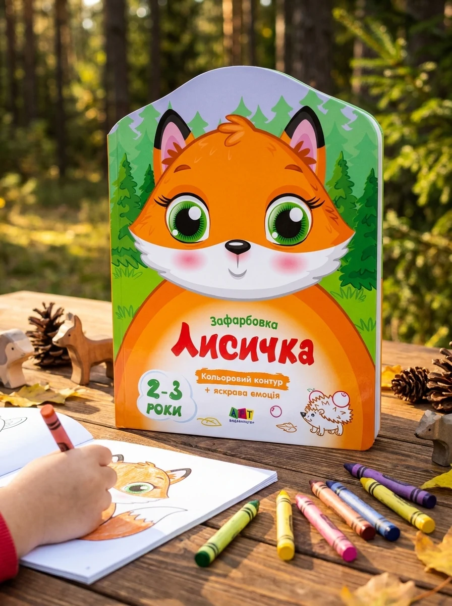 Кольорові зафарбовки. Лисичка — Розмальовки для дітей