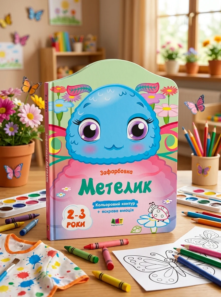Кольорові зафарбовки. Метелик — Розмальовки для дітей