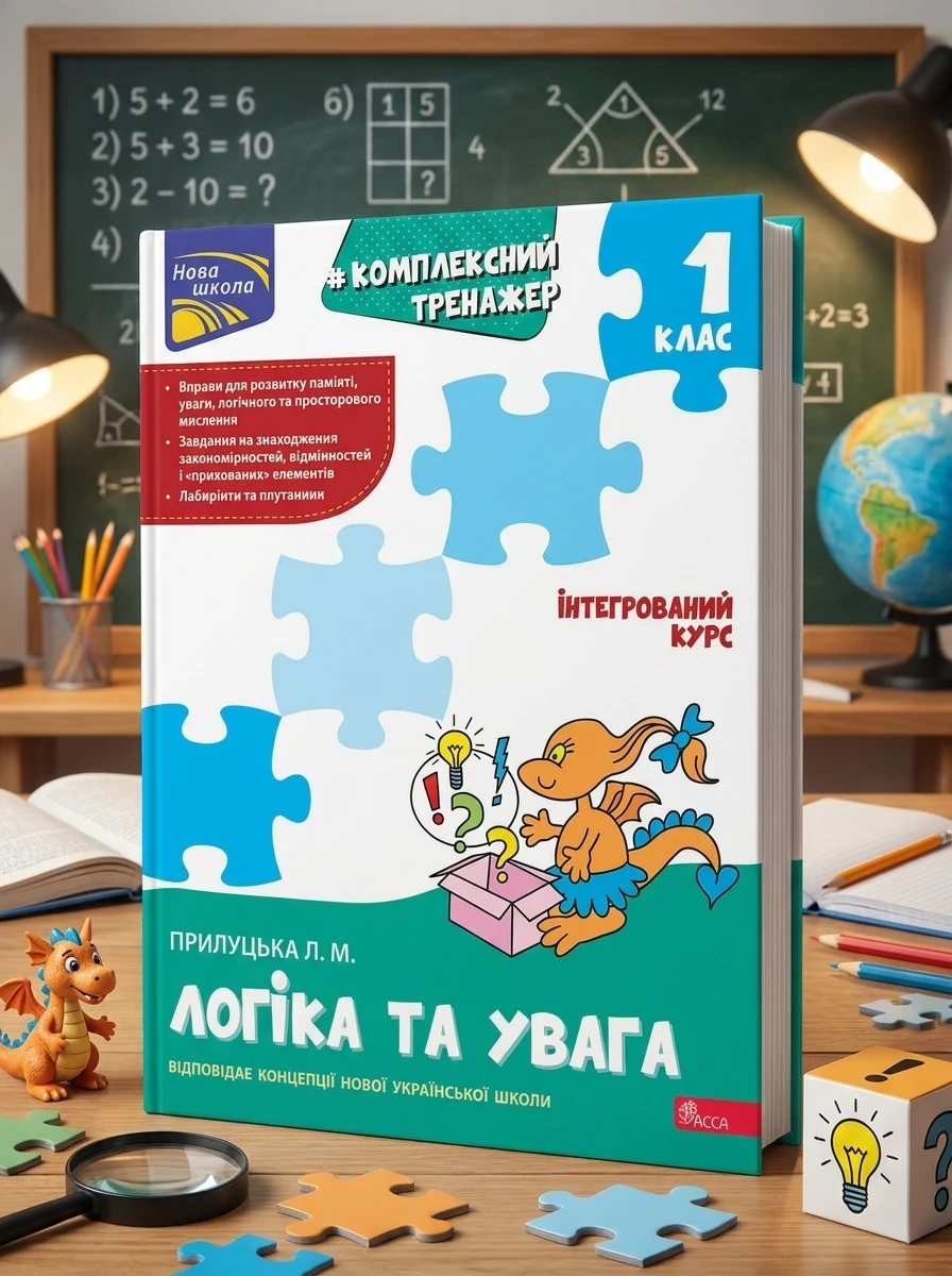 Комплексний тренажер. Логіка та увага. 1 клас — Розвивальні книги