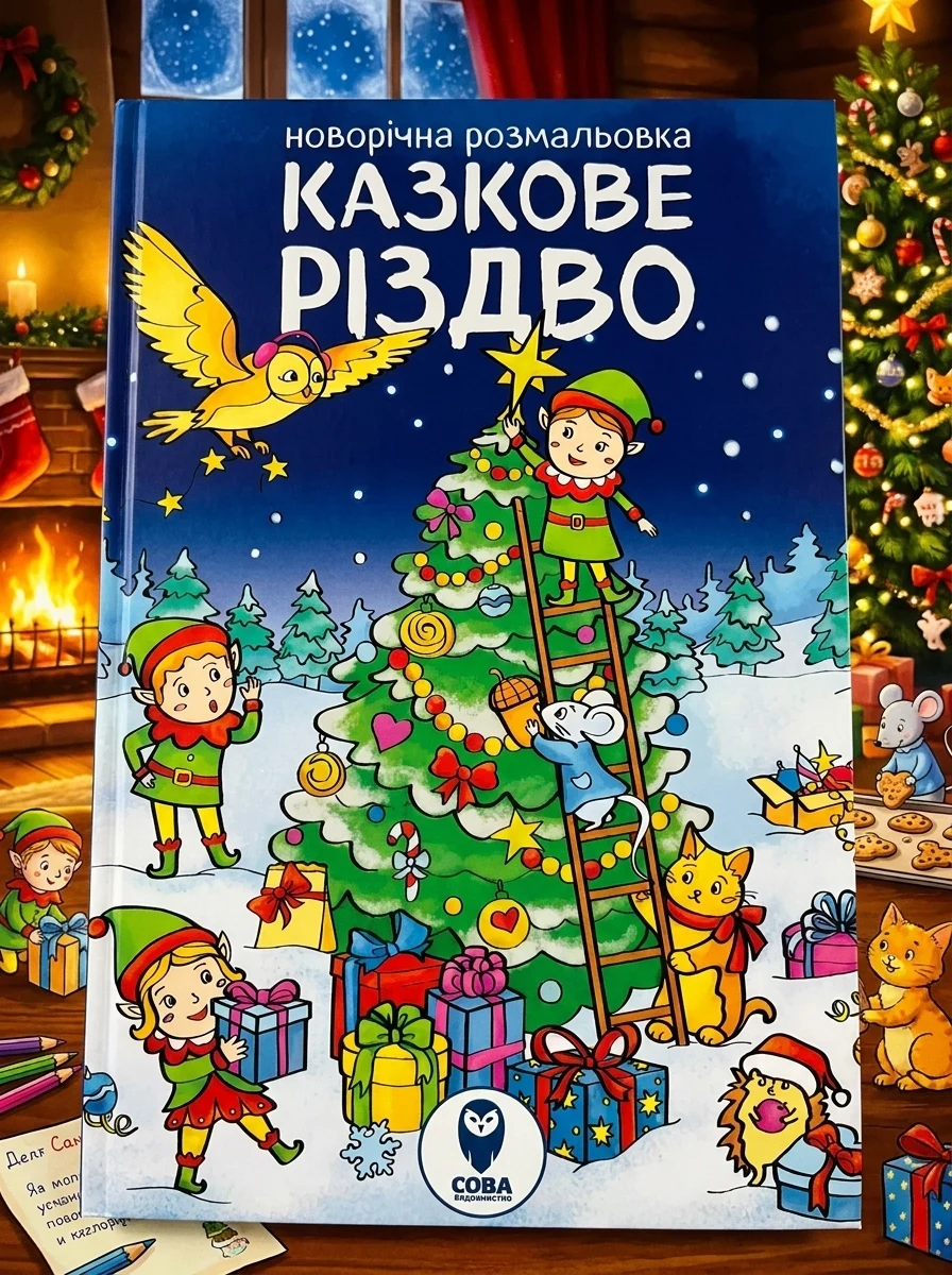 Комплект книг «Казкове Різдво. Лист до Санта Клаусу» — Розмальовки для дітей