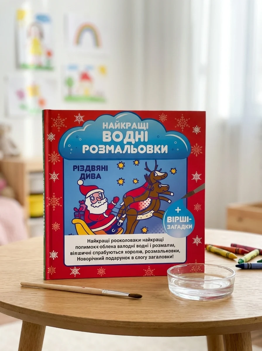 Комплект книг «Найкращі новорічні водні розмальовки» — Розмальовки для дітей