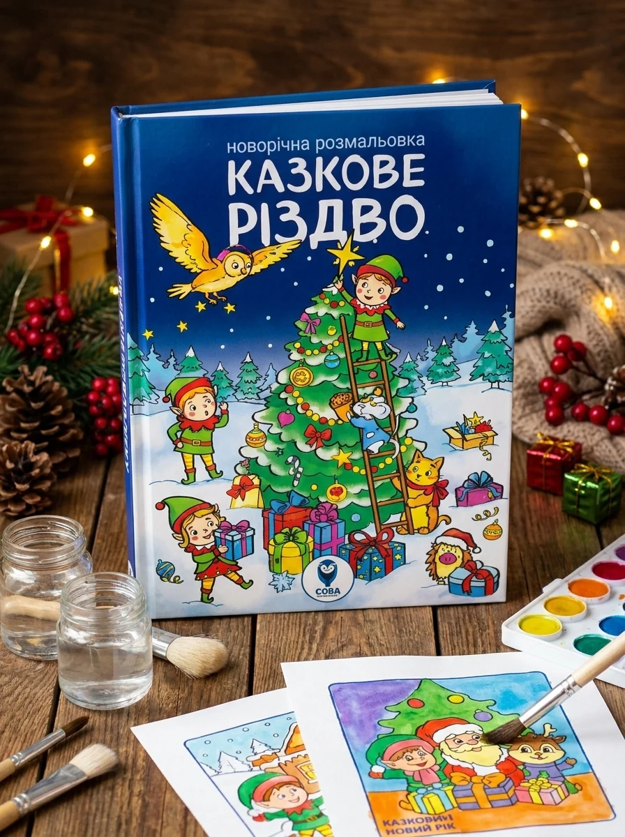 Комплект книг «Великий набір Різдвяних розмальовок» — Розмальовки для дітей