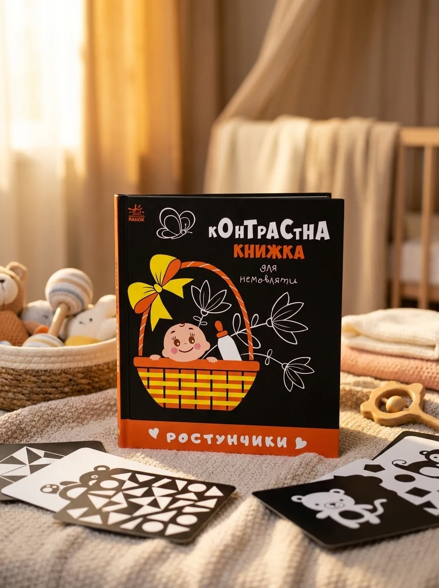Контрастна книжка для немовляти. Ростунчики — Пізнавальні книги для дітей